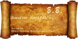 Bandler Bonifác névjegykártya